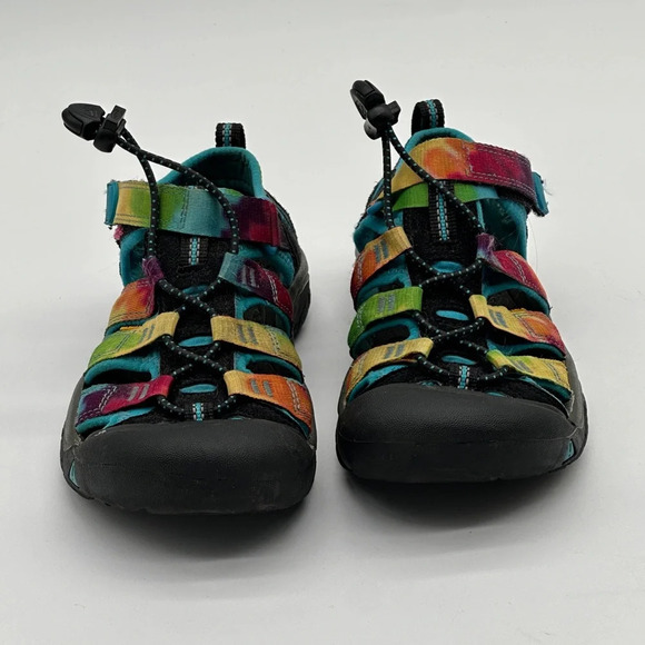 KEEN Big Kid's Youth Rainbow Tie Dye Newport H2 Waterproof Sandals size 2 - Picture 1 of 9